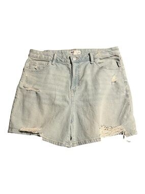 SO Light Blue Distressed Denim Shorts